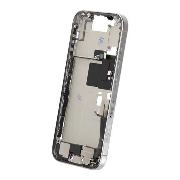 Midtramme med smådeler til iPhone 16 Pro - hvit titan OEM