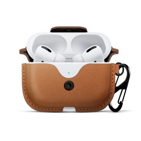 Twelve South AirSnap Pro Deksel till AirPods Pro Cognac
