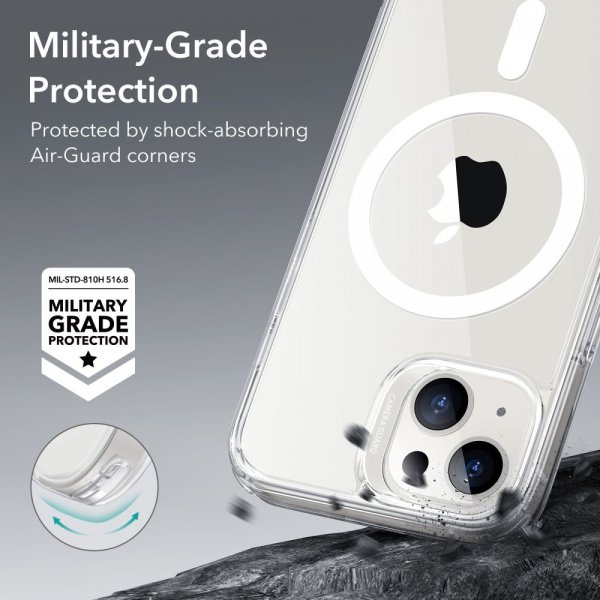 ESR iPhone 13/iPhone 14 Deksel Classic Hybrid HaloLock Transparent