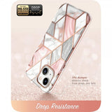 Supcase iPhone 14 Plus Deksel Cosmo Pink Marble