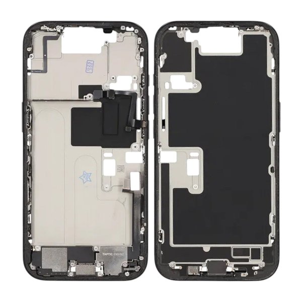 Midtramme med smådeler til iPhone 16 Pro - Svart Titan OEM