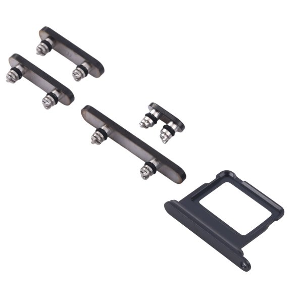 Knapper og SIM-kortholder for iPhone 16 og 16 Plus - Svart