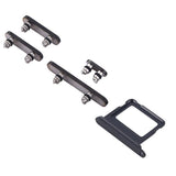 Knapper og SIM-kortholder for iPhone 16 og 16 Plus - Svart