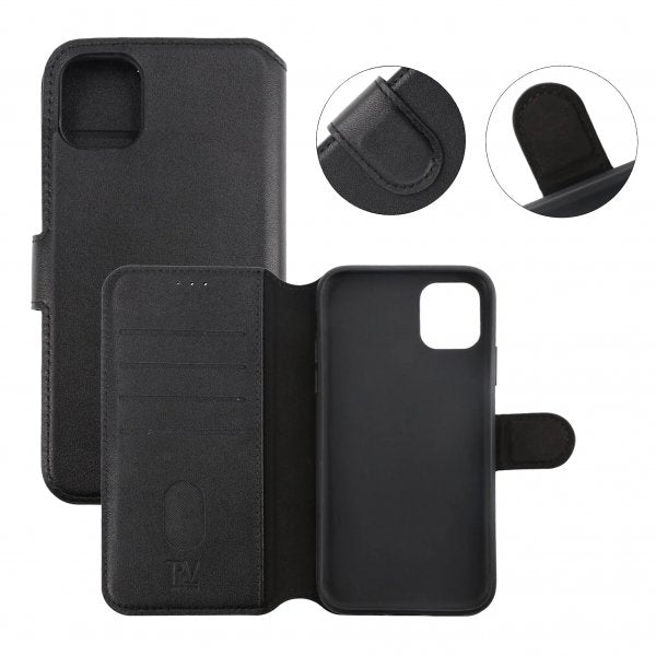 Rvelon iPhone 14 Pro Max Etui Utbrettbar Kortlomme Svart