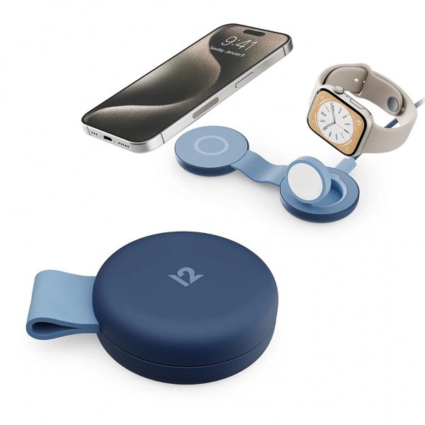 Twelve South ButterFly SE 2-i-1 MagSafe-lader Coastal Blue