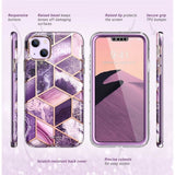 Supcase iPhone 14 Plus Deksel Cosmo Purple Marble