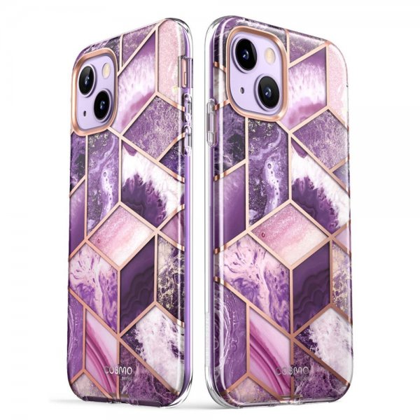 Supcase iPhone 14 Plus Deksel Cosmo Purple Marble