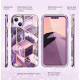 Supcase iPhone 14 Plus Deksel Cosmo Purple Marble