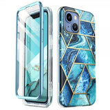 Supcase iPhone 14 Plus Deksel Cosmo Blue Marble