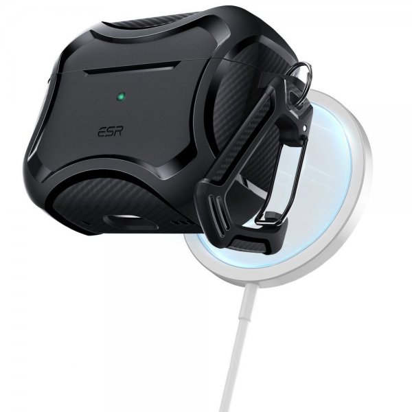 ESR AirPods Pro/AirPods Pro 2 Deksel Cyber Tough HaloLock Svart