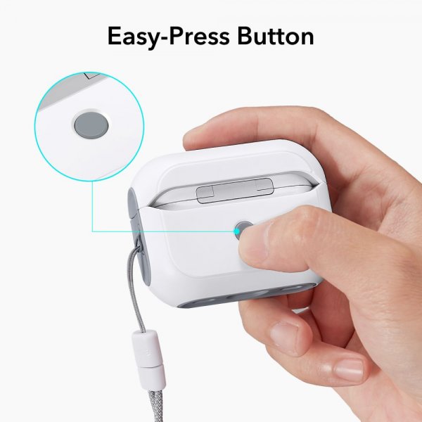ESR AirPods Pro/AirPods Pro 2 Deksel Orbit Hybrid HaloLock Hvit