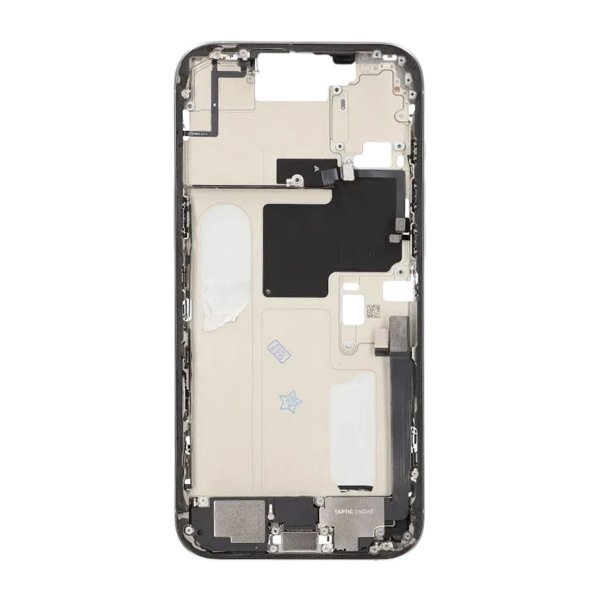 Midtramme med smådeler til iPhone 16 Pro Max - Hvit Titan OEM