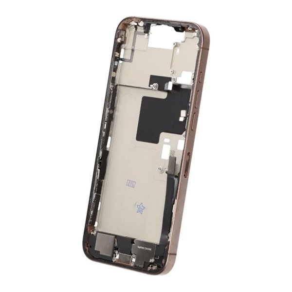 Midtramme med smådeler for iPhone 16 Pro Max - sandfarget titan OEM