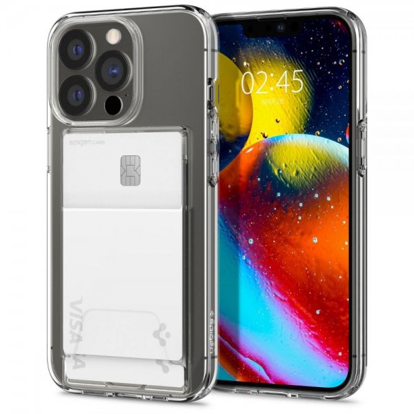 Spigen iPhone 14 Pro Max Deksel Crystal Slot Dual Crystal Clear