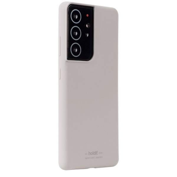 holdit Samsung Galaxy S21 Ultra Deksel Silikon Taupe