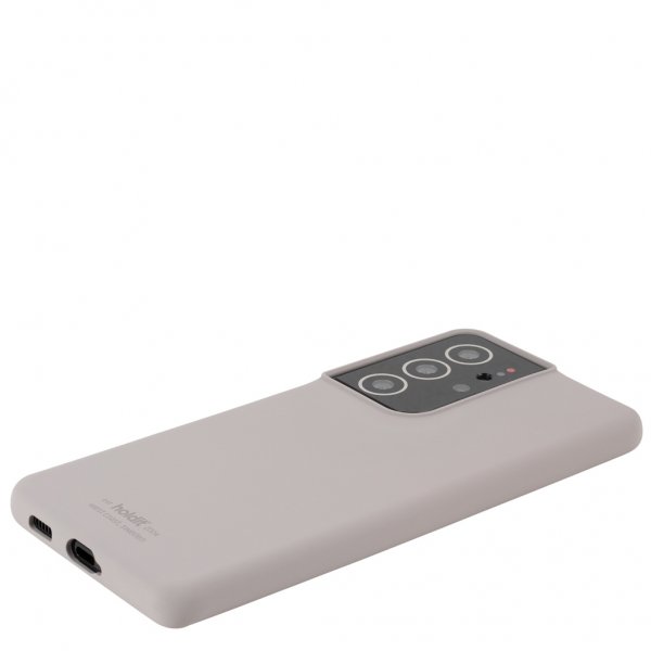 holdit Samsung Galaxy S21 Ultra Deksel Silikon Taupe