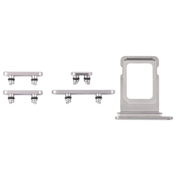 Knapper og SIM-kortholdere for iPhone 15 Pro og 15 Pro Max - Hvit