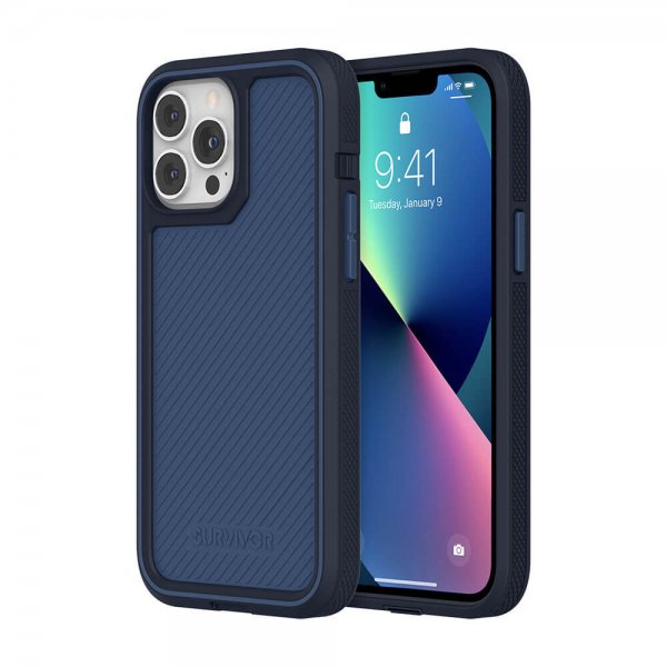 Survivor iPhone 13 Pro Max Deksel All-Terrain Earth Storm Blue