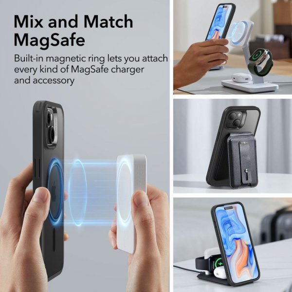 ESR iPhone 15 Deksel Classic Hybrid HaloLock Svart