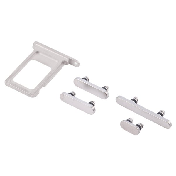 Knapper og SIM-kortholdere for iPhone 15 Pro og 15 Pro Max - Hvit