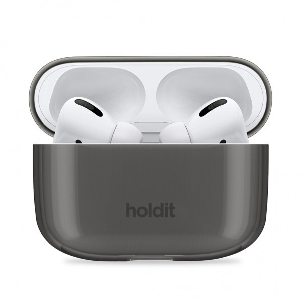 holdit AirPods Pro/AirPods Pro 2 Deksel Seethru Svart