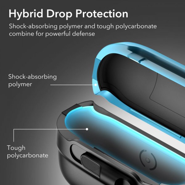 ESR AirPods Pro/AirPods Pro 2 Deksel Pulse FlickLock HaloLock Svart