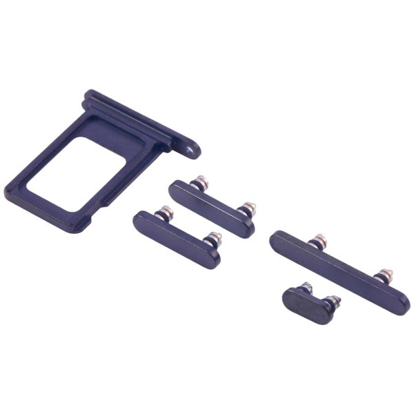 Knapper og SIM-kortholdere for iPhone 15 Pro og 15 Pro Max - Blå