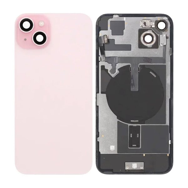 iPhone 15 Plus Bakside Glass Komplett OEM - Rosa