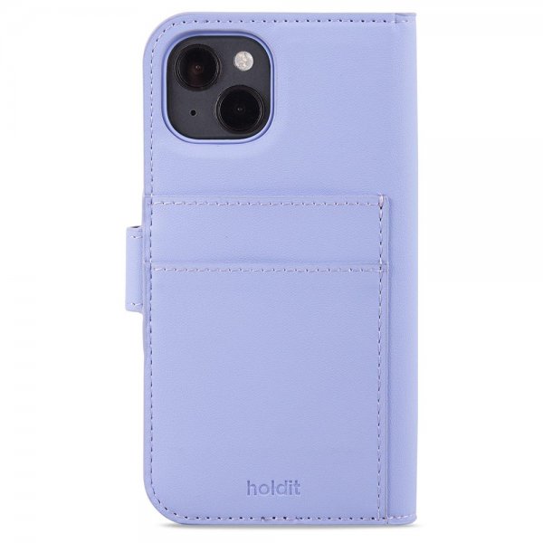 holdit iPhone 13/iPhone 14 Etui Wallet Case Magnet Plus Lavendel