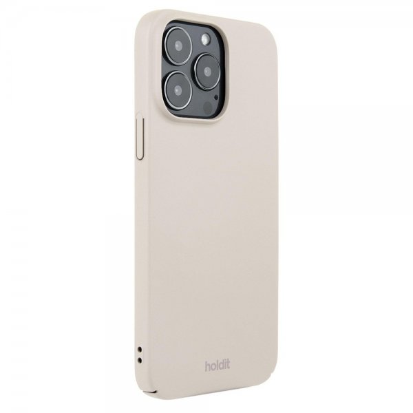holdit iPhone 15 Pro Max Deksel Slim Case Light Beige