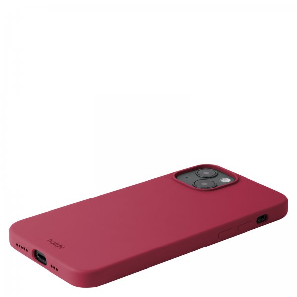 holdit iPhone 15 Plus Deksel Silikon Red Velvet