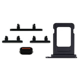 Knapper og SIM-kortholder for iPhone 15 og 15 Plus - Svart