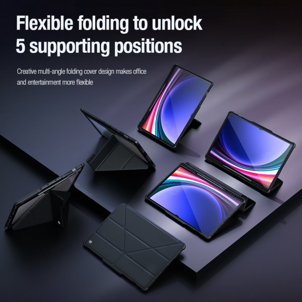 Nillkin Samsung Galaxy Tab S9 Plus/S10 Plus Etui Bumper Leather Case Pro Svart