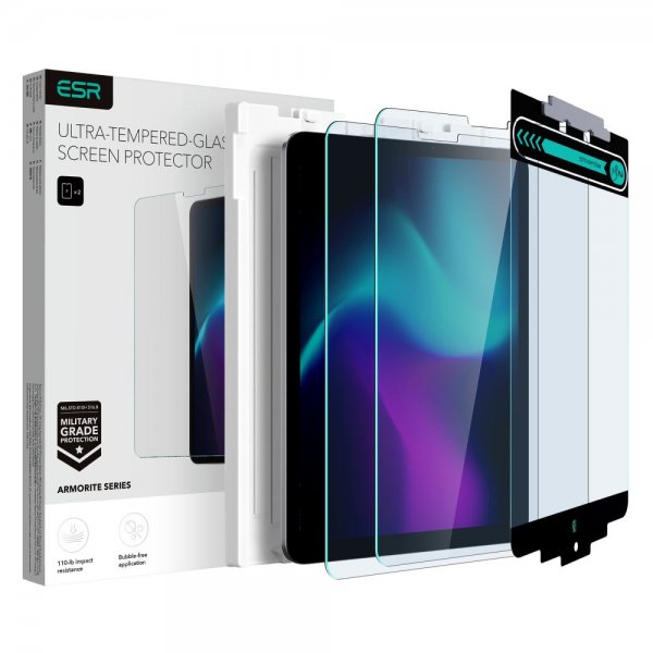 ESR iPad Air 10.9 (gen 4/5)/iPad Pro 11 (gen 2/3/4) Skjermbeskytter UltraFit Armorite 2-pakning