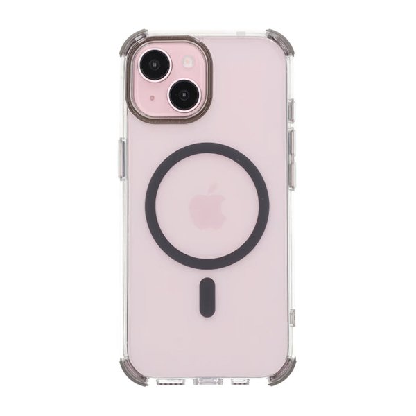 Rvelon iPhone 15 Deksel Forsterkede hjørner Grå