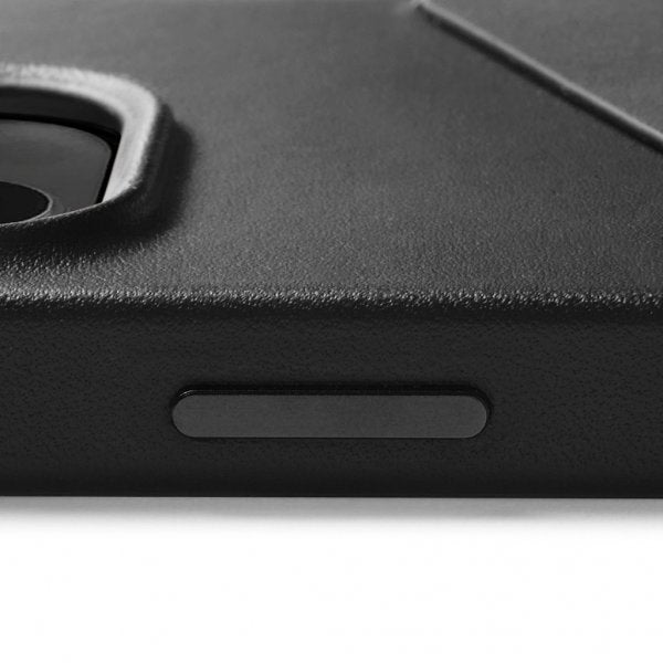Mujjo iPhone 15 Plus Deksel Full Leather Wallet Case Svart