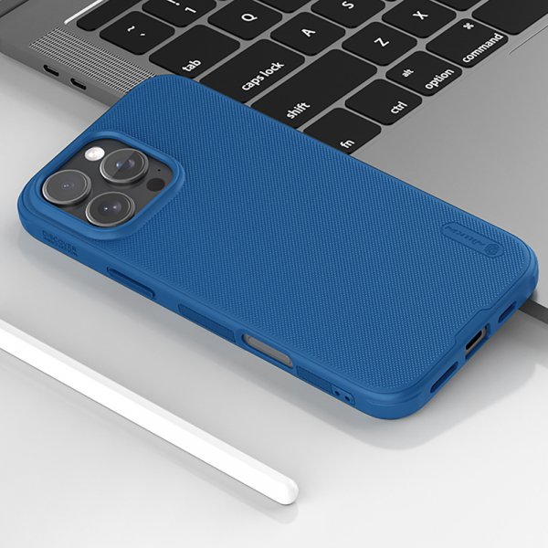 Nillkin iPhone 16 Pro Deksel Super Frosted Shield Pro Blå