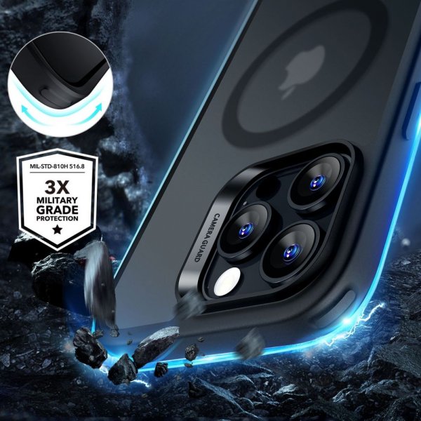 ESR iPhone 16 Pro Deksel og Skjermbeskytter Classic Hybrid MagSafe Set Frostet Svart