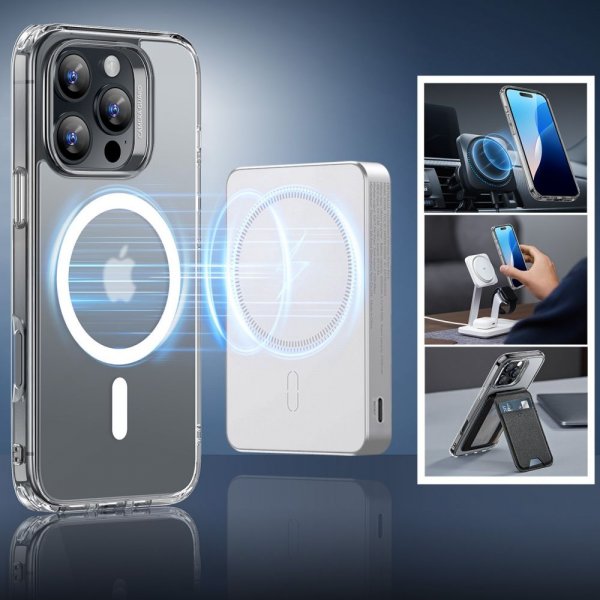 ESR iPhone 16 Pro Max Deksel og Skjermbeskytter Classic Hybrid MagSafe Set Frostet