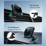 ESR Mobilholder til bil Qi2 Air Vent/Dashboard Wireless Car Charger CryBoost HaloLock Svart