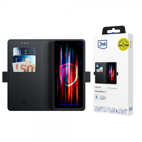 3mk Sony Xperia 1 V Etui Wallet Svart