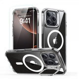 ESR iPhone 16 Pro Deksel og Skjermbeskytter Classic Hybrid Kickstand MagSafe Set Transparent