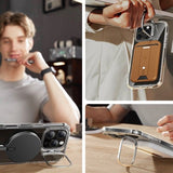 ESR iPhone 16 Pro Max Deksel og Skjermbeskytter Classic Hybrid Kickstand MagSafe Set Transparent