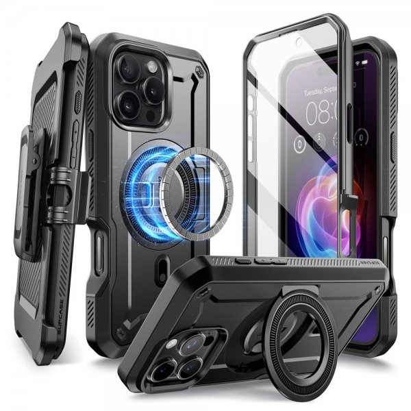Supcase iPhone 16 Pro Max Deksel UB Pro MagSafe Svart