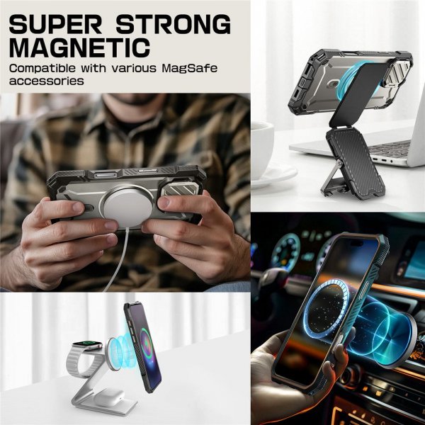 Supcase iPhone 16 Pro Max Deksel UB Mag XT Grå