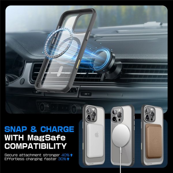 Supcase iPhone 16 Pro Max Deksel UB Mag Grå