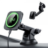 ESR Mobilholder til bil Qi2 Dashboard Wireless Car Charger HaloLock Svart