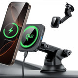 ESR Mobilholder til bil Qi2 Dashboard Wireless Car Charger HaloLock Svart