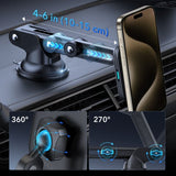 ESR Mobilholder til bil Qi2 Dashboard Wireless Car Charger HaloLock Svart