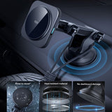 ESR Mobilholder til bil Qi2 Dashboard Wireless Car Charger HaloLock Svart